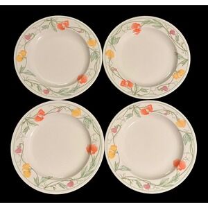 Set Of 4 Adams China‎ Summer Delight 7.25" Salad Dessert Plates England Micratex